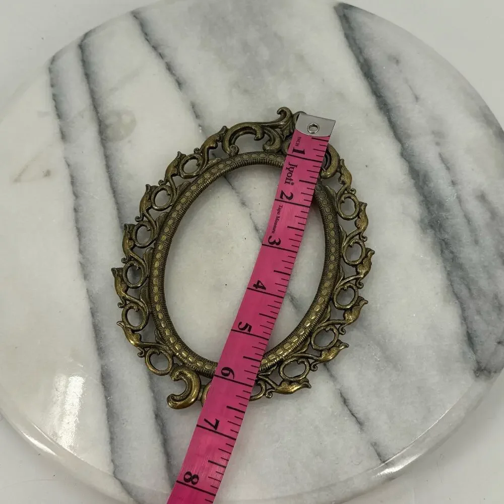 Victorian Gothic Brass made in italy wallhanging picture frame